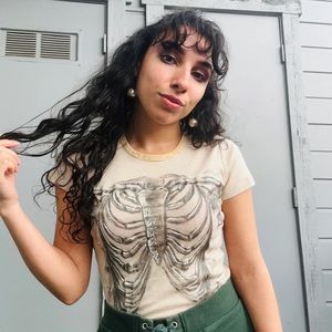 Hand Painted Rib Cage T Shirt